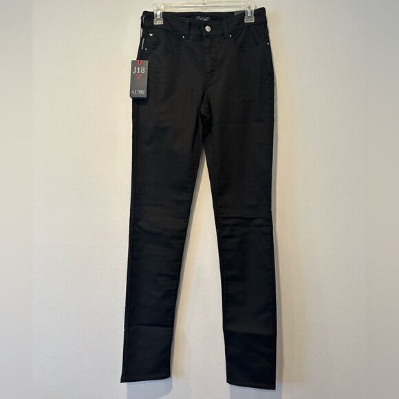 ARMANI JEANS J18 slim fit high waist lightweight jeans size 28 & 29 black color - Picture 1 of 10